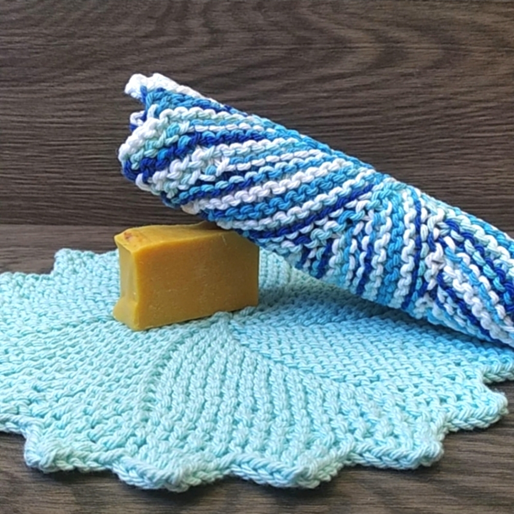 Hand Knit Sunburst Cloth - Picture 7 of 8